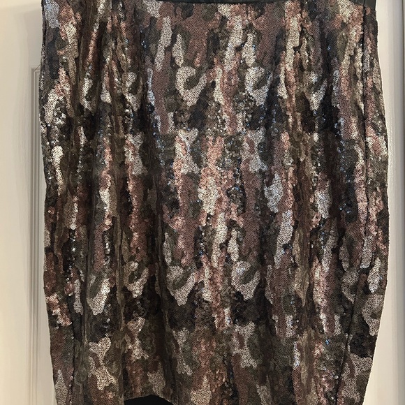 Sequin Camouflage Skirt - Picture 1 of 5